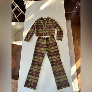 Alberta Feretti for Philosophy colored wool pant suit.